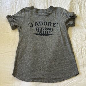 Sol Angeles x Anthropologie tee j’adore coffee